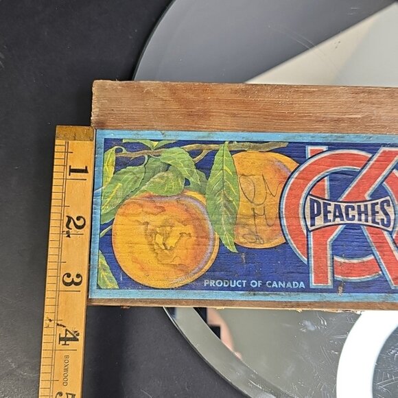 Okanagon BC OK Peaches Vintage Advertising Label Sticker Vernon Canada Kelowna - Picture 6 of 6